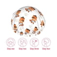 thumbnail image 5 of Kdxio Cute Little Pirate Red Panda Print Shower Cap for Women,Elastic and Reusable,Double Waterproof Layers Bathing Hat, 5 of 6