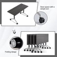thumbnail image 3 of Conference Table 6ft,Folding Conference Room Table on Wheels,Mobile Flip Top Training Tables for Office,Meeting(8,Grey,71" D X 19.6" W X 29.5" H), 3 of 7