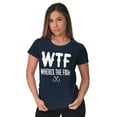thumbnail image 3 of WTF Where's the Fish Fisherman Funny Womens Slim Fit Graphic Tee Brisco Brands L, 3 of 5