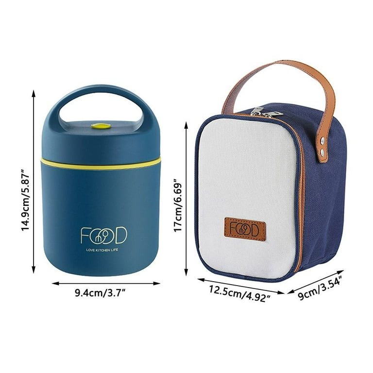 Stainless Steel Vacuum Thermal Lunch Box Insulated Lunch Bag