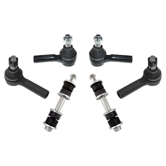 6 Pc Front Outer & Inner Tie Rod Ends   Stabilizer Sway Bar Links, Suspension Kit Fits Nissan Xterra 2000-2004 All Models