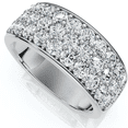 thumbnail image 2 of Pompeii 1 1/2ct Pave Diamond Wedding Anniversary 10K White Gold Womens Wide Band (G/H,I1), 2 of 3