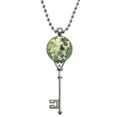 thumbnail image 1 of Maple Picture Nature Pendant Vintage Necklace Silver Key Jewelry, 1 of 3