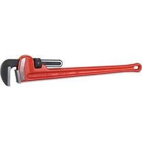 Heavy-Duty Straight Pipe Wrenches, Alloy Steel Jaw, 36 in