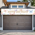thumbnail image 6 of Elegant Birthday Banner for Floral Butterfly Celebration Baby Shower Party Backdrop Kids Birthday, 6 of 8