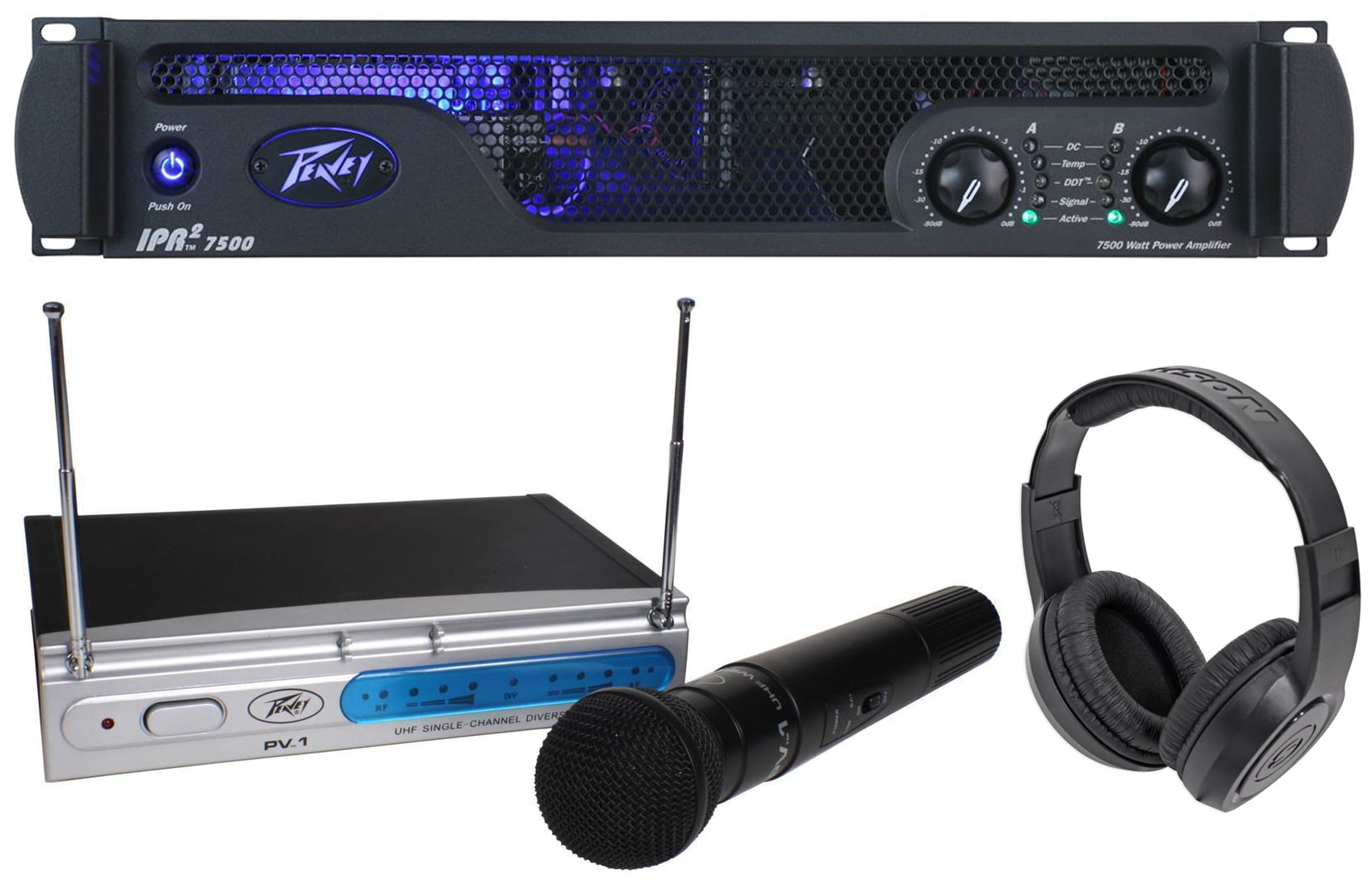 Peavey IPR2 7500 Pro Power 7500w Amplifier+PV1 U1 Microphone