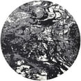 thumbnail image 1 of Ahgly Company Indoor Round Mid-Century Modern Dark Gray Oriental Area Rugs, 4' Round, 1 of 6