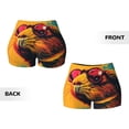 thumbnail image 3 of Sikiie Watercolor Glasses Guinea Pig Print Workout Shorts Women Scrunch Butt Gym Shorts Seamless High Waist Tummy Control Yoga Biker Athletic Shorts, 3 of 5