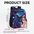thumbnail image 7 of Pzuqiu Galaxy Wolf Print 13.5 Inch Kids School Backpack Water Resistant Padded Breathable Strap Lightweight Bookbag for Boys Girls Elementary Preschool Daily Use, 7 of 7