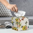 thumbnail image 5 of Goofa Bird Sunflowers Tissue Box Cover PVC Leather Tissue Holder Square Facial Tissue Case Facial Paper Organizer Dispenser for Bathroom, Vanity Countertop, 5 of 8