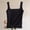 Black, variant on Miorin Women Vertical Ribbed Square Neck Tank Tops with Built-in Padded Bra, Stretch Modal Undershirt, Solid Slim Fit Layering Cami for Summer Daily Casual Outfits, Black L