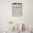 thumbnail image 2 of wash clothe Rules Canvas wall prints White simple Wood Background Bathroom interest printing Signs Framed HD Picture Art Home Decoration Easy to Hang Size 12x16 inches, 2 of 6