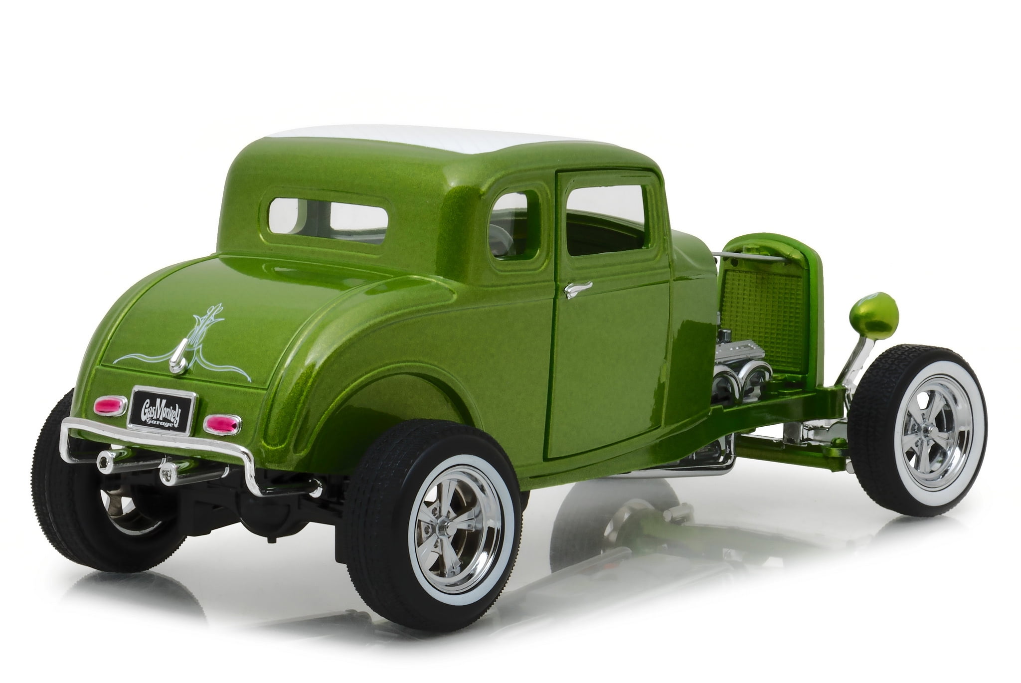 Diecast Toy Vehicles 1932 Ford Custom Hot Rod Green Gas Monkey