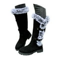 thumbnail image 3 of Rotm Snow Boots Winter Boots for Women Mid-Calf Fashion Casual Knee-High Flat Heel Boots Black,Size 9.5, 3 of 7