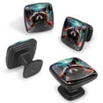 thumbnail image 2 of 4 Pcs Cabinet Handle Drawer Pulls Raccoon Knobs with Screws Square Furniture Office Cabinet Knob Decoration, 2 of 7