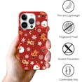 thumbnail image 6 of 2 Packs Christmas Print Phone Case for iPhone 12 Pro Max 6.7", with Aesthetics Pattern Design Soft TPU Silicone Xmas Cases, Shockproof Bumper Protector Camera Girls Women Cover, Deer, 6 of 6