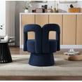 thumbnail image 4 of BISHE Modern Single Swivel Accent Chair, Boucle Fabric Barrel Lounge Chair with Round Back, Comfortable Sofa for Living Room, Bedroom, Office, and Waiting Room, Navy, 4 of 8