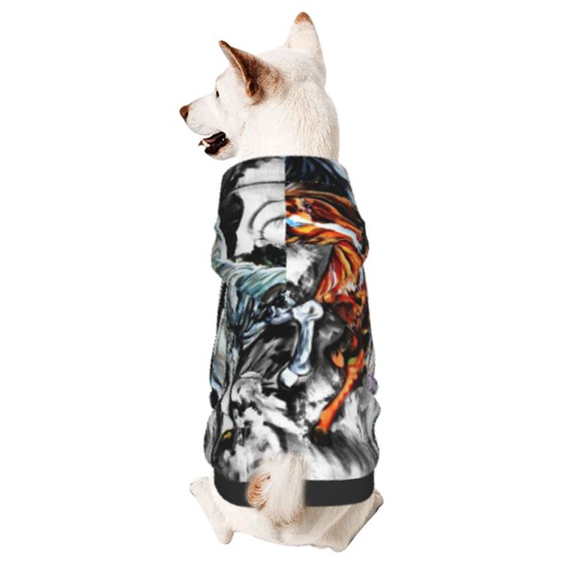 Balery Four Running Horses Sudadera con Capucha para Perros Pequeños – Ropa para Mascotas, Disfraz para Perros y Gatos, Ideal para Fiestas y Cosplay-X-Large