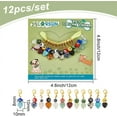 thumbnail image 2 of 12 colgantes de corazón para collar de gato y perro, joyas con piedras preciosas, dijes de cristal de Murano para collar de mascota, dijes con clip., 2 of 7