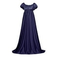 thumbnail image 4 of Xijirk Womens Medieval Ball Gown with Off Shoulder Puff Sleeve Empire Waist and Flowy Train for Halloween Cosplay Themed Party, 4 of 5