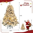 thumbnail image 2 of Gymax 4.5FT Pre-Lit Autoflocking Christmas Tree Flocked Tree w/ LED Lights, 2 of 10
