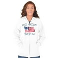 thumbnail image 3 of One Nation Distressed Flag USA Pride Zip Up Hoodie Men's Women's Brisco Brands X, 3 of 6