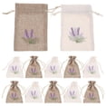 thumbnail image 1 of 12pcs Lavender Sachet Bags Drawstring Bags Empty Sachet Bag Lavender Bags Dried Flower Storage Bag Scented Lavender Wrapping Bags, 1 of 4