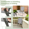 thumbnail image 5 of Demifill Set of 4 Patio Folding Chair Set, Folding Chairs with Rustproof Metal Frame, Patio Chairs with Strong 330 lbs Bearing Capacity, Reclining Patio Chairs for Outdoor, Gray, 5 of 6