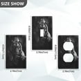 thumbnail image 4 of Switch Panel Switch Decoration 2.76x4.53x0.28 Inches Duplex Outlets Switch Plate Wall Plates Living Room Kitchen Bedroom Study Switches Big Black Tiger, 4 of 8