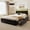 Black, variant on GUNAITO Full Bed Frame with Headboard, Platform Bed with 2 Drawers, Velvet Upholstered Bed Frame with LED Lights & Charging station，Black
