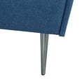 thumbnail image 7 of Full Size Platform Bed Frame, Upholstered Bed Frame with Padded Headboard and Metal Legs, Metal Platform Bed Frame for Kids Adults Bedroom, No Box Spring Needed, Easy Assembly, Navy, 7 of 7