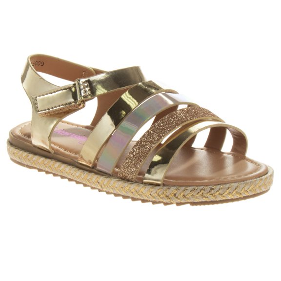 Kensie Girl Little Kids Espadrilles Sandals (Little Kid Sizes) - Gold, 11