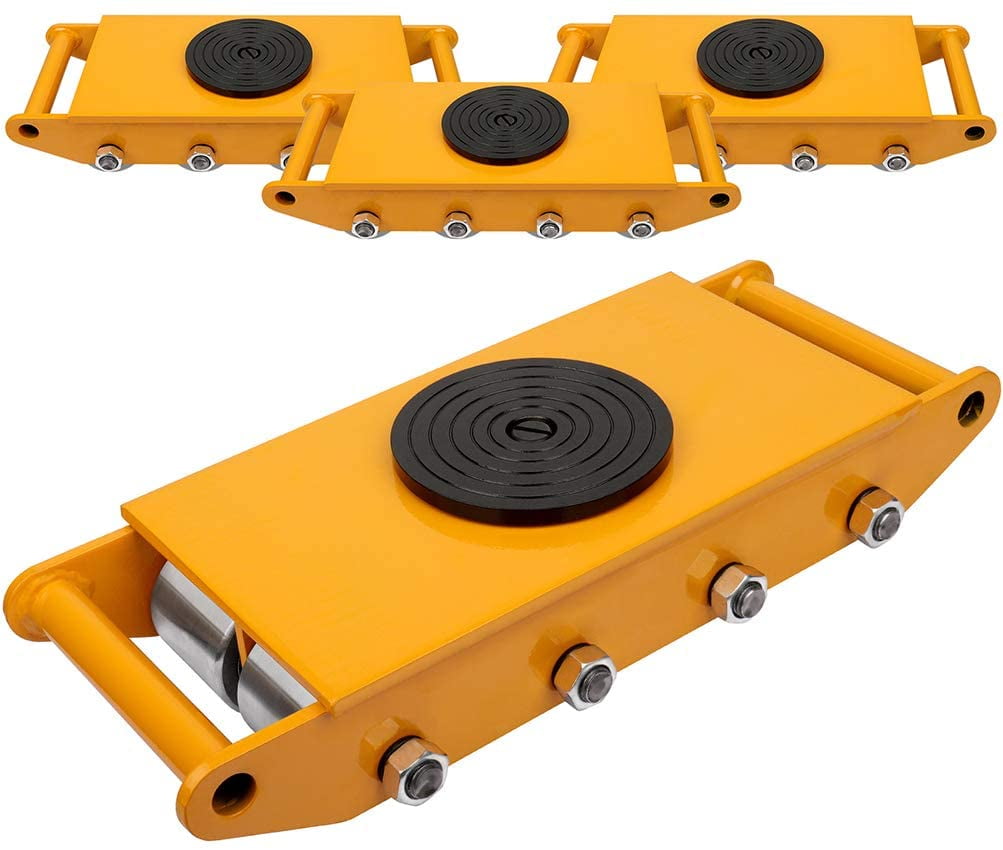 12 T 26400lbs Machine Skates Heavy Duty Dolly Machinery Movers Cargo ...