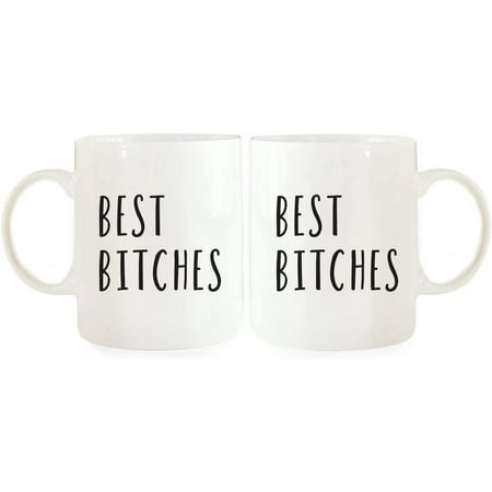 

Andaz Press Funny Couples 11 oz Ceramic Coffee Mugs Best Bitches His and Hers Coffee Mug Set of 2 Valentines Couples Mugs for Him and Her Mr and Mrs Mugs Couple Mugs for Husband and Wife