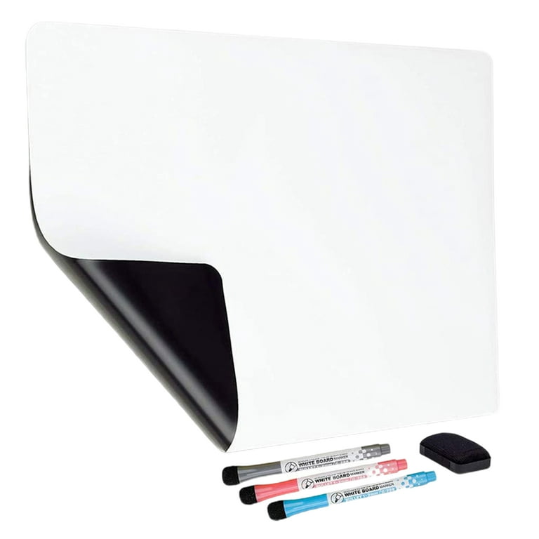 A4 Erasable White Markers Set and Erase Office Magnetic for with A3 Use and for Notes, and Whiteboard Recording Board Sizes - Home Messages in Soft Dry of Reminders,
