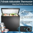 thumbnail image 3 of Auseo 7 cu. ft. Chest Deep Freezer with Adjustable Temperature, Free Standing Top Open Door Compact Freezer with 3 Removable Basket for Kitchen, Home, Bar, Garage, Office, 3 of 11