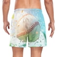 thumbnail image 4 of joogoo Men's Baseball with Leaf Swim Trunks with Liner Pocket Beach Shorts Medium, 4 of 9