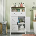 thumbnail image 2 of MIDODO Bathroom Floor Cabinet, Wood Farmhouse Storage Cabinet with Storage Drawers, Small Storage Cabinet for Bathroom, Living Room, 2 of 8
