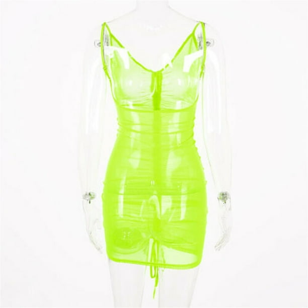 MQLKF Womens Ladies Sheer Mesh Holiday Summer Beach Bod-ycon Party Mini Neon Dress Sexy Elegant Breathable Women Nightwear - Walmart Business Supplies MQLKF Womens Ladies Sheer Mesh Holiday Summer Beach Bod-ycon Party Mini Neon Dress Sexy Elegant Breathable Women Nightwear - Walmart Business Supplies