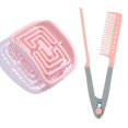 thumbnail image 1 of Combinación de peine de masaje del cuero cabelludo para eliminar la caspa Masajeador del cuero cabelludo para el crecimiento del cabello Masajeador de cabello seco y húmedo Cepillo de champú+peine rec, 1 of 5