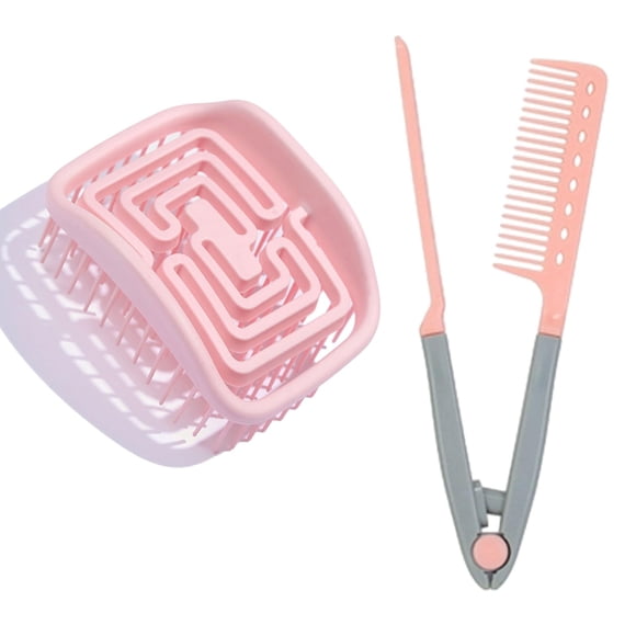 Combinación de peine de masaje del cuero cabelludo para eliminar la caspa Masajeador del cuero cabelludo para el crecimiento del cabello Masajeador de cabello seco y húmedo Cepillo de champú+peine rec