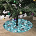thumbnail image 2 of FMSHPON DinosaursPaws Xmas Christmas Tree Skirt Stand Mat for Holiday Party Decoration Indoor Outdoor 36 inches, 2 of 3