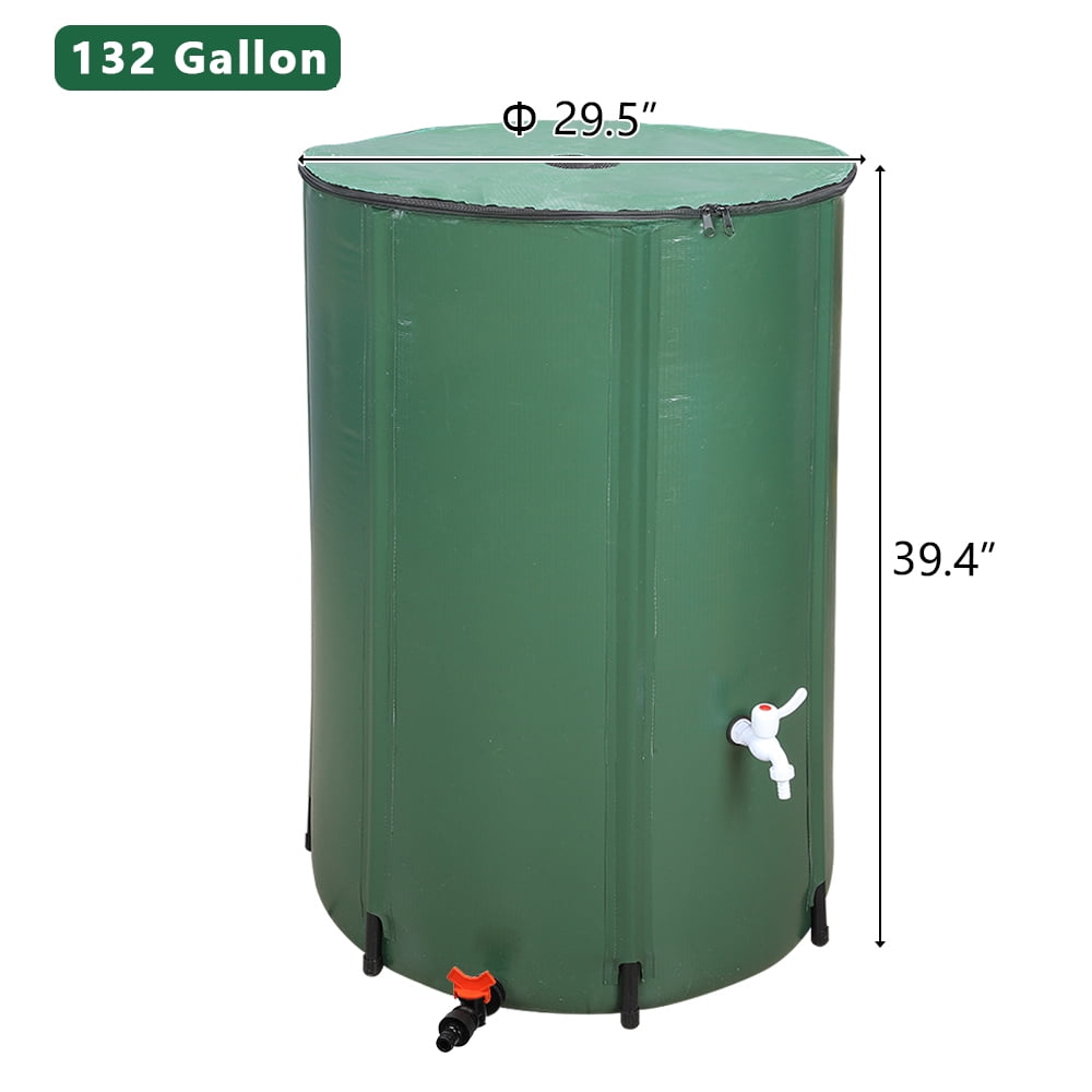 Ktaxon Rain Barrel Farms Water Storage Saver Green 132 Gallon