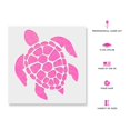 thumbnail image 2 of Plantilla de tortuga reutilizable de mylar para estarcido, arte, 2 of 8