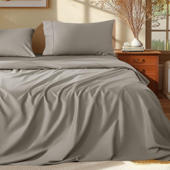 Shilucheng 100% Egyptian Cotton Queen Size Sheets Set - 1000 Thread Count,Luxury Cotton Bed Sheets,Breathable & Cooling