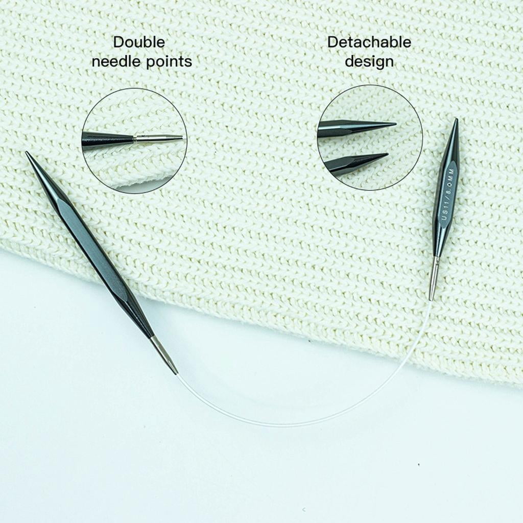 Giaone Alumina Detachable Crochet Hook Set Short Wood Handle Ensuring Easy Use Multiple Hook With Portable Case