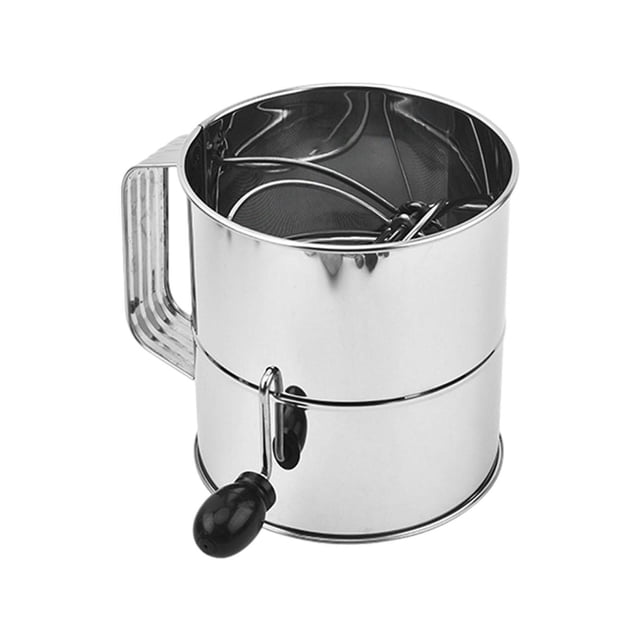 Tamizador de harina, tamizador de azúcar para repostería, acero inoxidable, utensilios de cocina prácticos y finos Grande