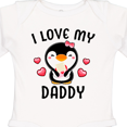thumbnail image 4 of Inktastic I Love My Daddy with Cute Penguin and Hearts Girls Long Sleeve Baby Bodysuit, 4 of 5