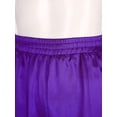 thumbnail image 7 of TiaoBug Womens Belly Dance Pants Elastic Waistband Satin Harem Pants Dancing Tribal Latern Bloomers Pants Purple L, 7 of 7