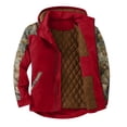 thumbnail image 4 of Hombres Casual Print Patchwork Moda Más Terciopelo Grueso Cálido Capucha Extraíble Cremallera Chaqueta Pompotops  oipoqjl37055, 4 of 4